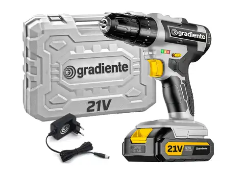 Parafusadeira Furadeira de Impacto Gradiente GPB21VW 21V sem Fio