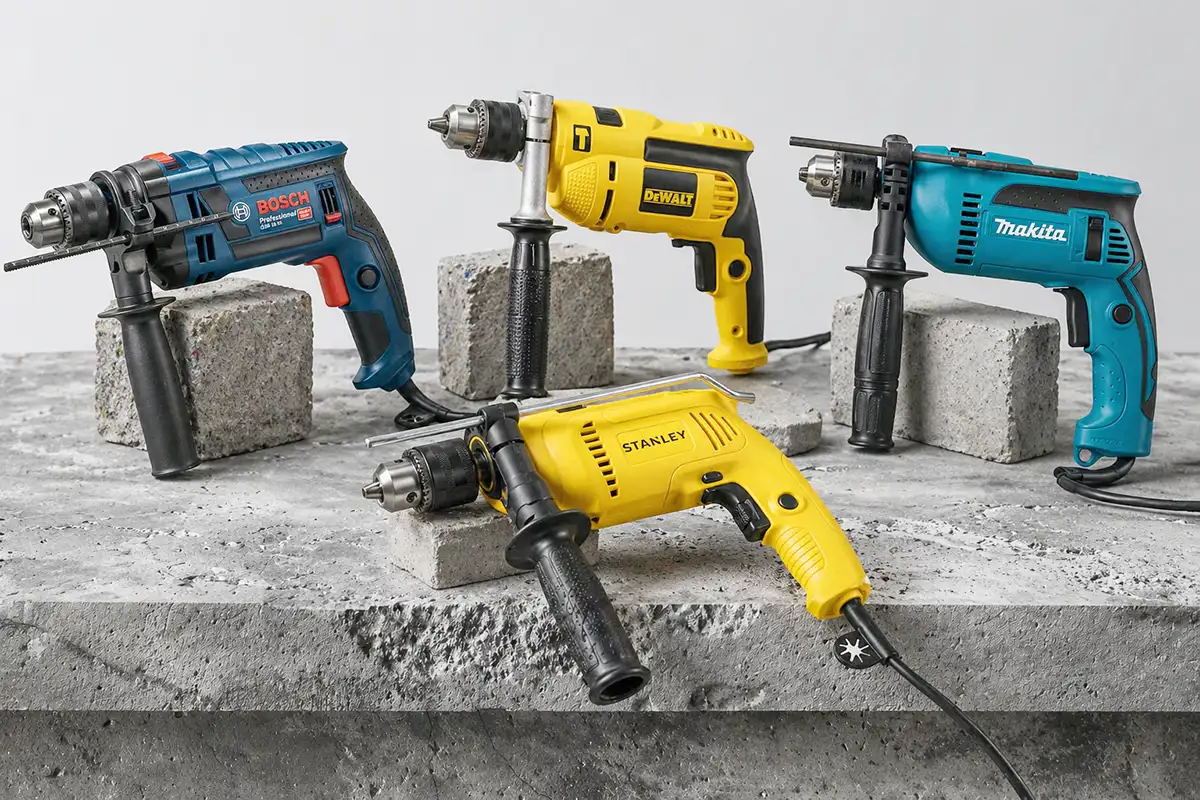 furadeiras de impacto para concreto Bosch DeWalt Makita Stanley comparativo 2026