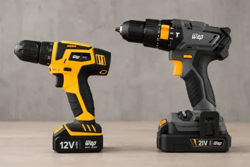 Comparativo entre parafusadeira 12V e 21V.