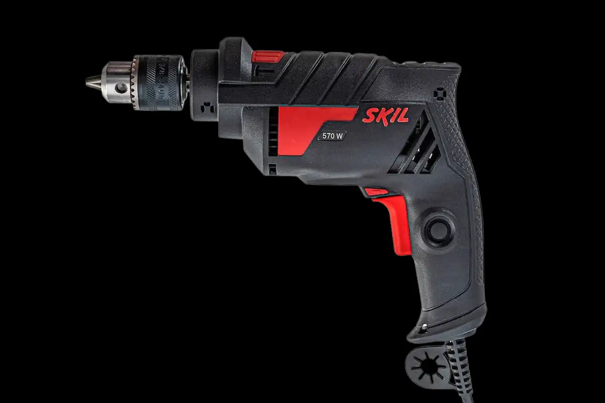 Furadeira de impacto Skil 6555 570W preta e vermelha com mandril de 13 mm