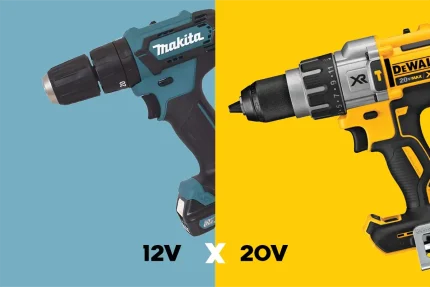 diferença parafusadeira 12V e 20V